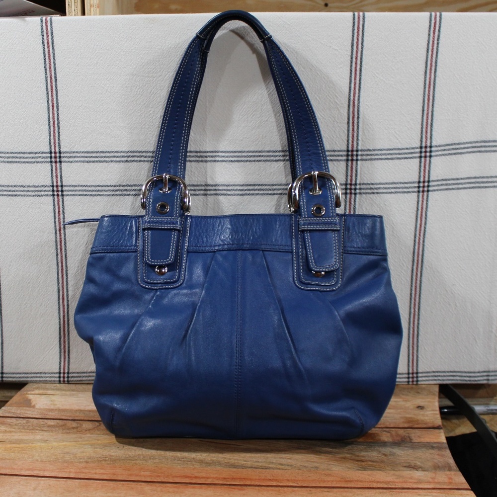 Coach Soho Full Grain Leather Pleated Tote